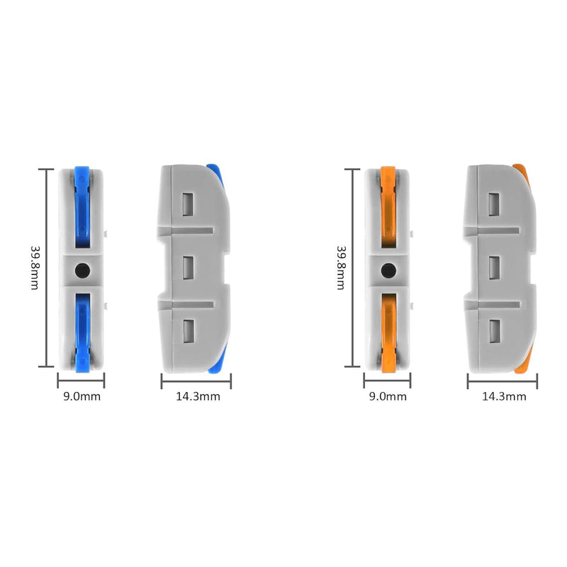 Altex Preferred MFG 60-Piece 28~12AWG 1-In/Out Lever Wire Connectors Quick Connect Electrical Splicing Kit for Compact Inline Terminals