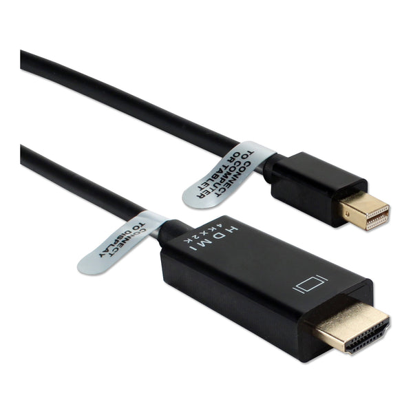 QVS QVS MDPH-15BK 15ft Mini DisplayPort/Thunderbolt to HDMI 4K Conversion Video Black Cable Default Title
