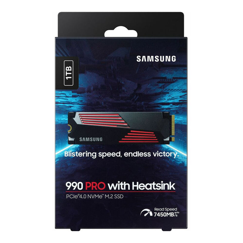 Samsung MZ-V9P1T0CW 1TB PCIe 4.0 NVMe M.2 990 PRO Solid State Drive with Heatsink