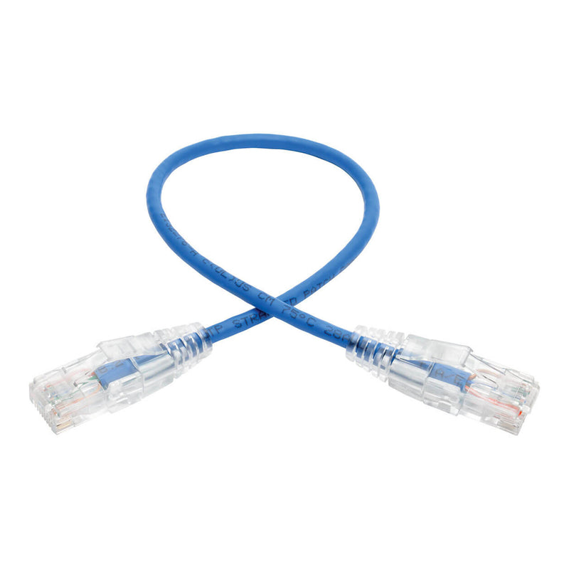 Tripp Lite N201-S01-BL 1ft Cat6 Gigabit Snagless Slim UTP Ethernet Patch Cable - Blue