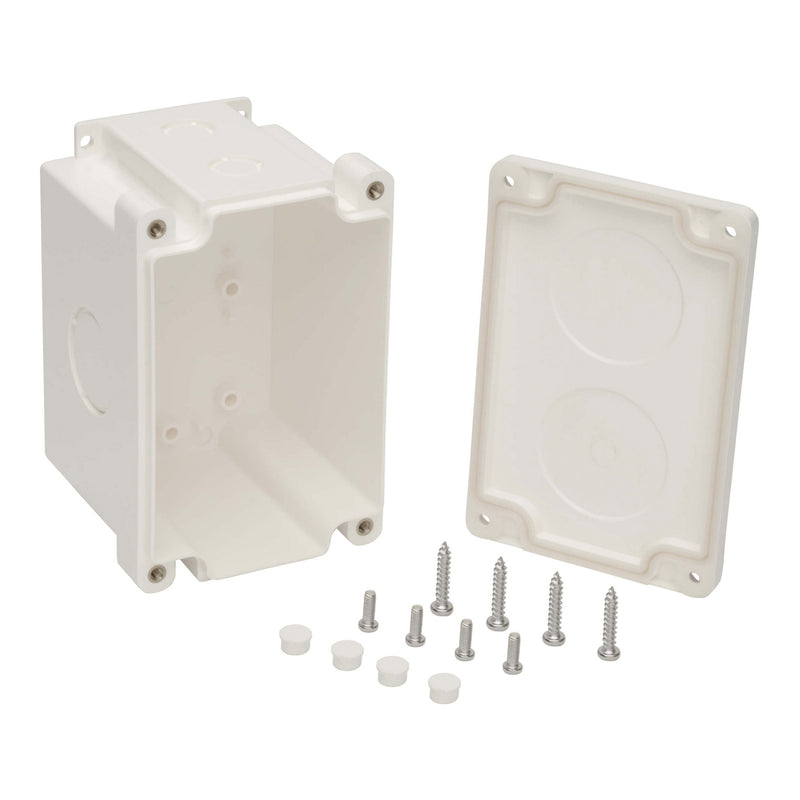 Tripp Lite N206-SB01-IND Single Gang Surface Mount IP68 Waterproof Industrial Electrical Junction Box with 2 Cutouts