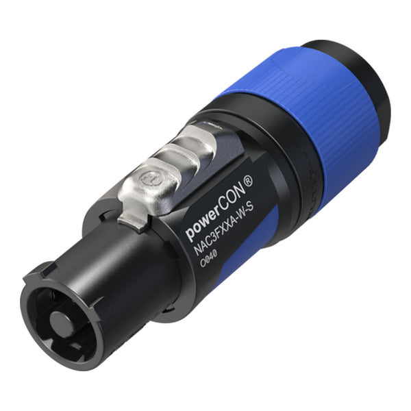 Neutrik Neutrik NAC3FXXA-W-S Single Phase 3-Conductor 6~12mm powerCON Lockable Power Connector - Blue Default Title
