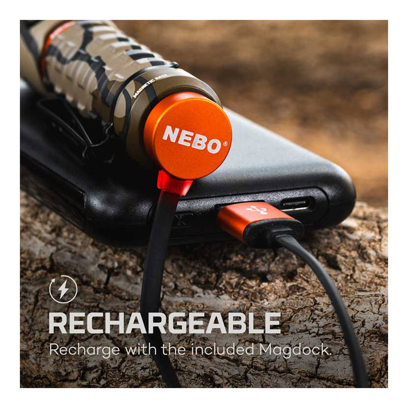 NEBO NEB-FLT-1062 TORCHY 2K Rechargeable Pocket Flashlight - MossyOak Bottomland