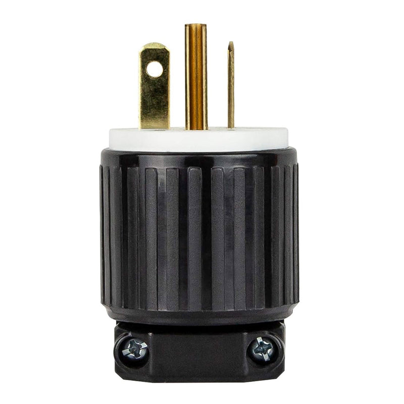 Altex Preferred MFG HD Industrial-Grade 3-Wire 2-Pole 20A 250V 60Hz NEMA 6-20P Male Straight Blade Connector Plug with Grounding