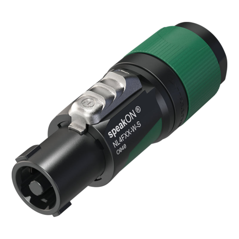 NEUTRIK NL4FXX-W-S 6mm~12mm Screw Terminal 4-Pole speakON FXX Cable Connector with Chuck Type Strain Relief