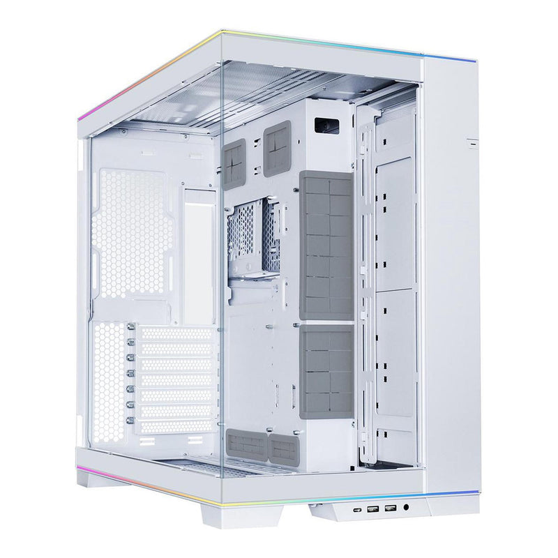 Lian Li O11DERGBW Dynamic EVO RGB Tempered Glass ATX Mid-Tower Gaming Case - White