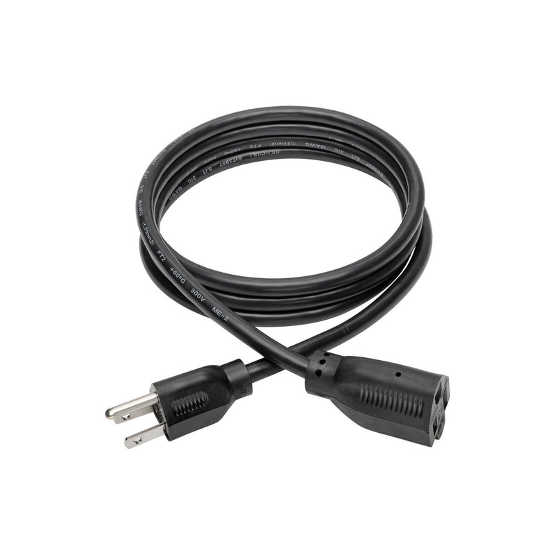 Tripp Lite P024-006 6ft 14AWG 120V 15A NEMA 5-15P to NEMA 5-15R Heavy-Duty Power Extension Cord - Black