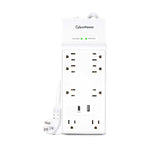 CyberPower 8-Outlet Surge Protector Strip with USB Charging Ports | 2400J | P806UC15