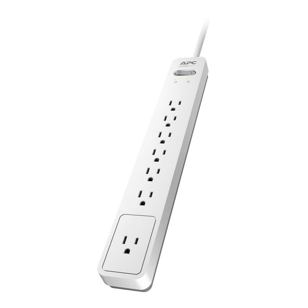 APC APC PE76WG 7-Outlet 120V 15A Essential SurgeArrest Surge Protector - White/Grey Default Title
