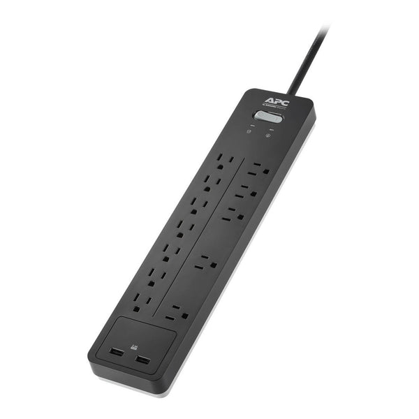 APC APC PH12U2 12-Outlet 15A 120V Home Office SurgeArrest Surge Protector with USB Charging - Black Default Title
