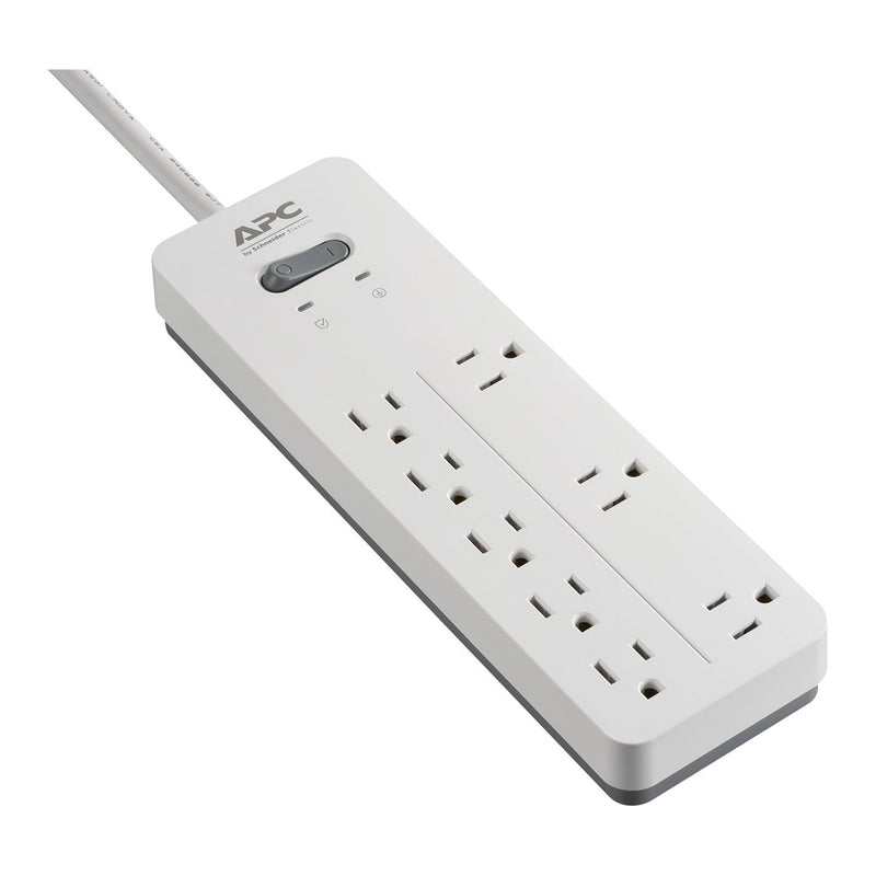 APC PH8W 8-Outlet 120V 15A Home Office SurgeArrest Surge Protector - White