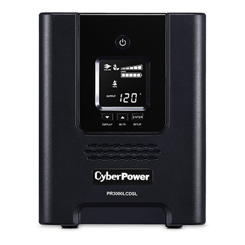 CyberPower PR3000LCDSL 3000VA 2700W 120VAC Smart App Sinewave UPS - 7 Outlet