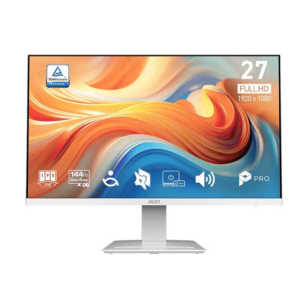 MSI 27" 144Hz FHD IPS Business Productivity & Gaming Monitor | Matte White | Pro MP273W E14A