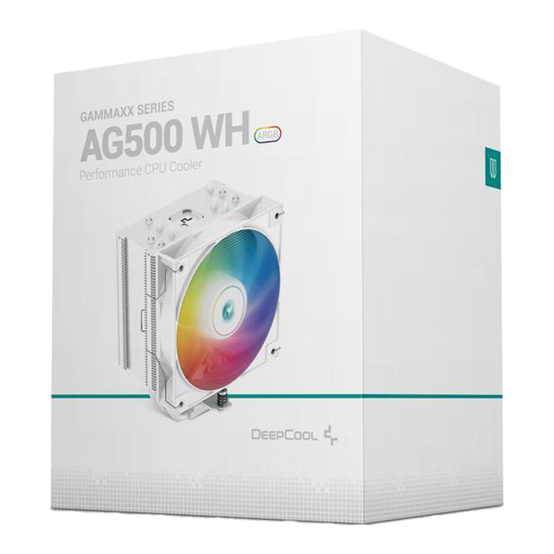 DeepCool R-AG500-WHANMN-G ARGB Single-Tower Performance CPU Cooler - White