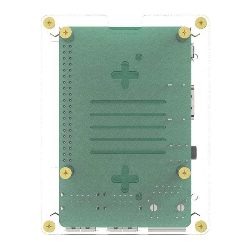 Micro Connectors RAS-PCS06 Acrylic Stackable Raspberry Pi 5, Pi 4 & Pi 3 Case with Fan