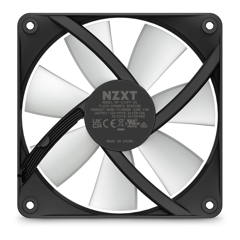 NZXT RF-C12SF-B1 F120 RGB Core 120mm Fan - Black
