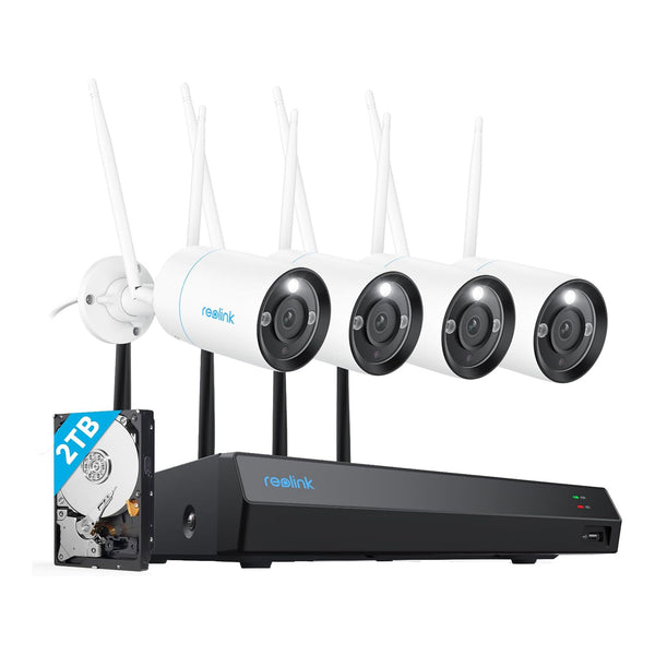 Reolink Reolink RLK12-800WB4 4K 12-Channel Dual-Band Wi-Fi 6 2TB NVR Kit with 4K 8MP Wi-Fi 6 Bullet Cameras (4x) Default Title
