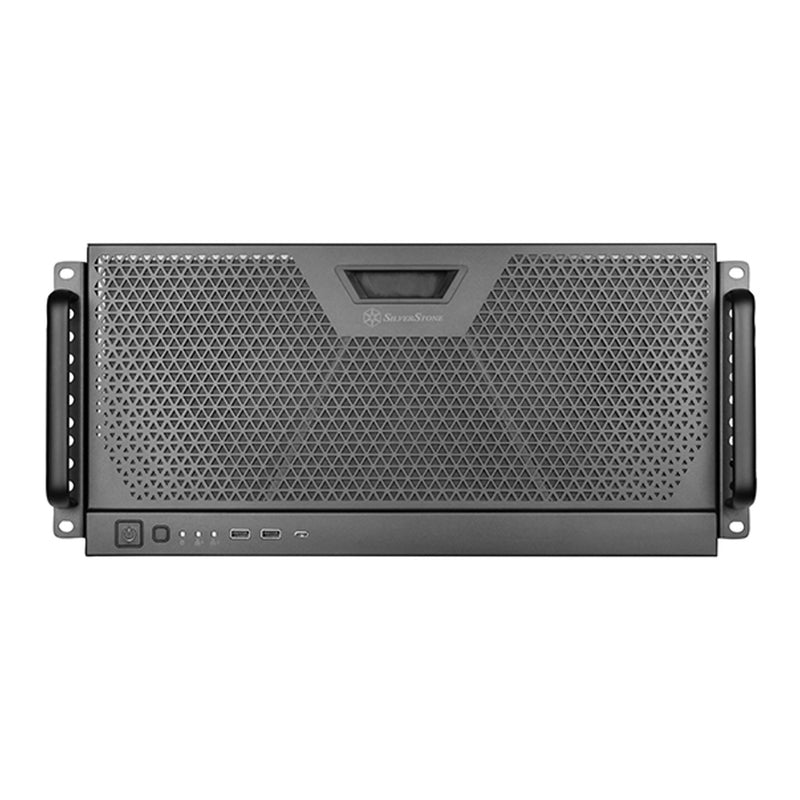 SilverStone RM51 5U Rackmount Server Chassis with Dual 180mm Fans and Enhanced Liquid Cooling Compatibility - Black