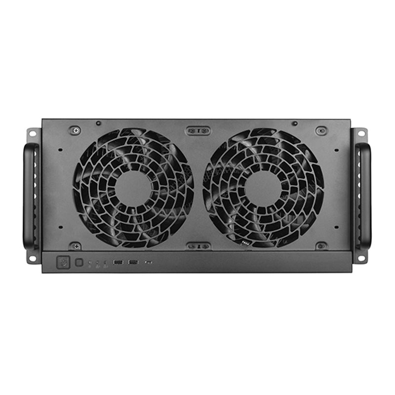 SilverStone RM51 5U Rackmount Server Chassis with Dual 180mm Fans and Enhanced Liquid Cooling Compatibility - Black