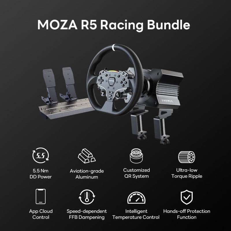 Moza R5 Direct Drive Sim Racing Bundle