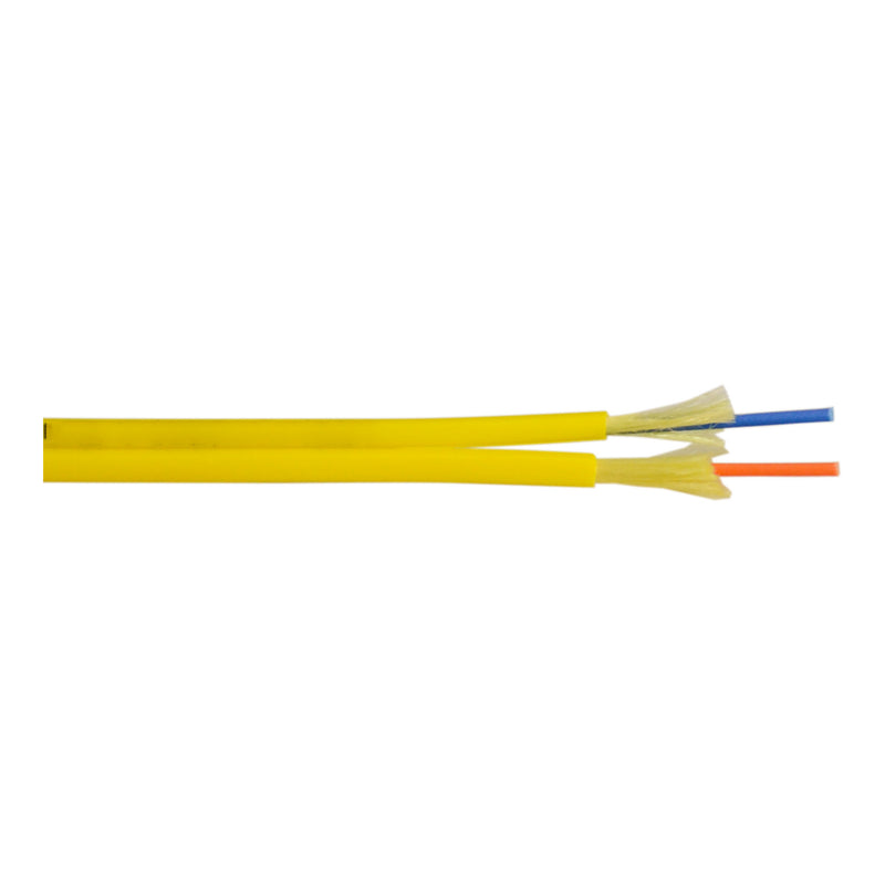 TechLogix S2I-2Z2-P-YL-1000 2-Strand Indoor/Outdoor 2x2mm Zip Cord Plenum Jacket Single Mode OS2 ECOFiber Cable - Yellow - 1000' (304m)