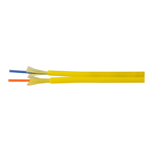 TechLogix TechLogix S2I-2Z2-R-YL-1000 2-Strand Indoor 2x2mm Zip Cord Riser Jacket Single Mode OS2 ECOFiber Optic Cable - Yellow - 1000' (304m) Default Title
