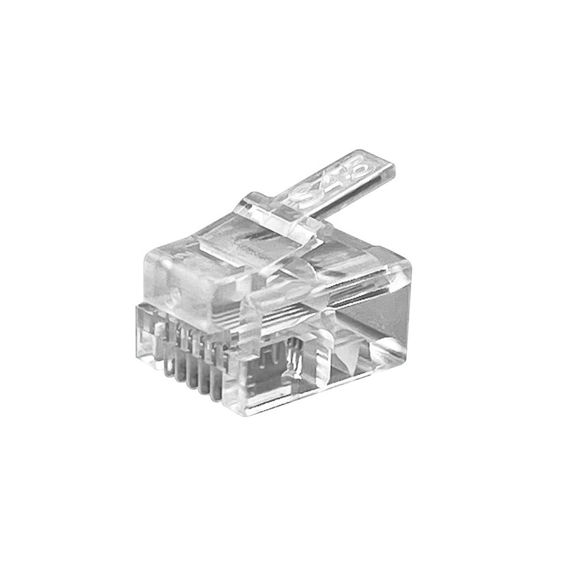 Simply45 S45-0111 Standard RJ11/RJ12 Clear Modular Plugs - 100-Pack