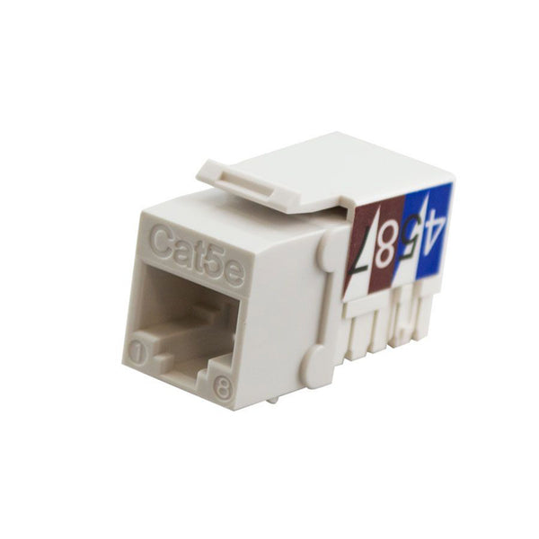 Simply45 Simply45 S45-3590W Cat5e Unshielded 90 Degree 110 Punch Down Keystone Jack – White Default Title
