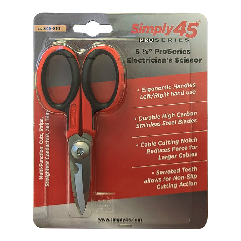 Simply45 S45-810 5.5" ProSeries Electrician’s Scissors