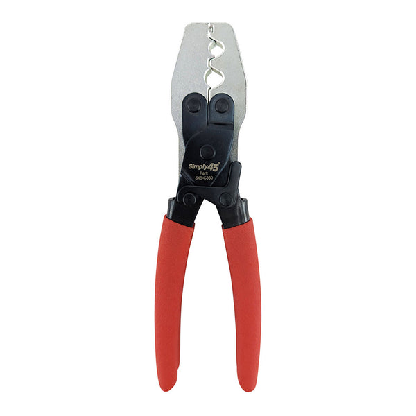Simply45 Simply45 External Ground Shielded & Terminal Crimp Tool with Dual Cavity Design, Locking Handle - 1ea/blister Default Title
