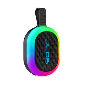 JLab Pop Party Ultra-Portable Bluetooth Speaker | 5W Audio | RGB Lights | IP55 Waterproof | Black | SBPOPRBLK123