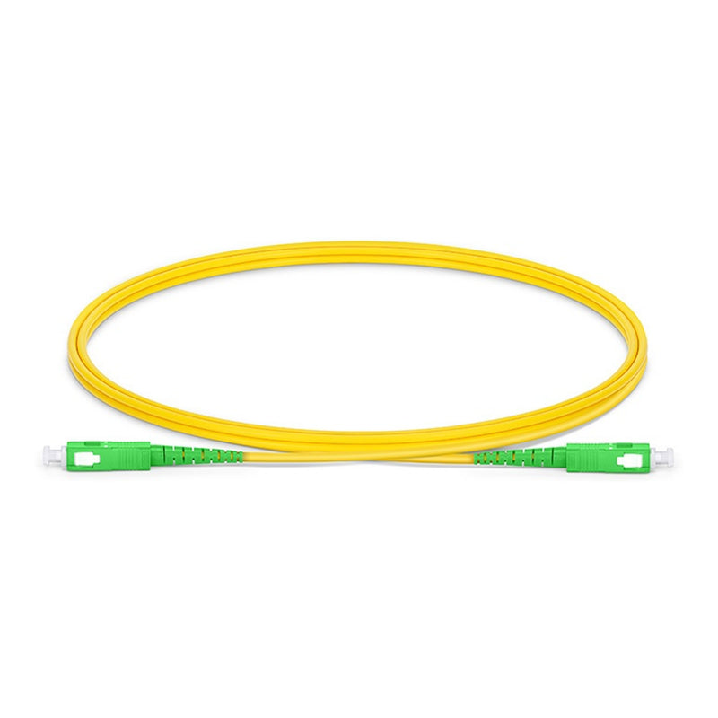 Park Cables 2m SC APC to SC APC Simplex OS2 Single Mode PVC (OFNR) 2.0mm Fiber Optic Patch Cable - SC/APC-SC/APC2M-SM