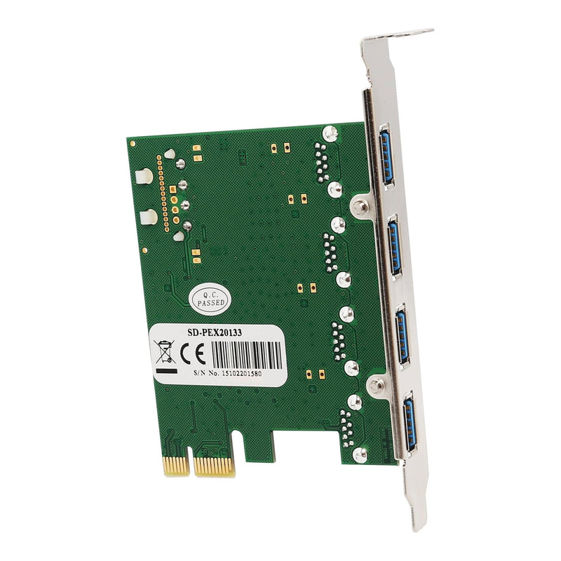 SYBA SD-PEX20133 4-Port USB 3.0 PCI-e x1 USB Controller Card