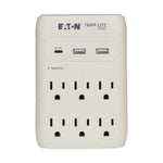 Tripp Lite Protect It! Surge Protector | 6-Outlet | USB-C / USB-A Ports | 1080 Joules | Gray | SK60C