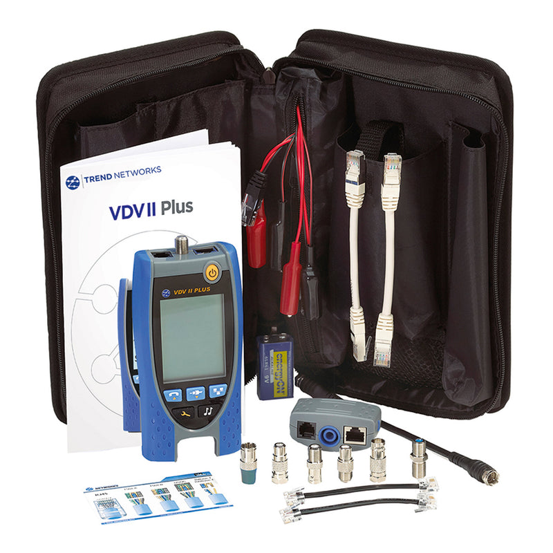 VDV II PLUS Voice, Data and Video Tester with 2.9" Backlight Display, Carry Case and Accessories