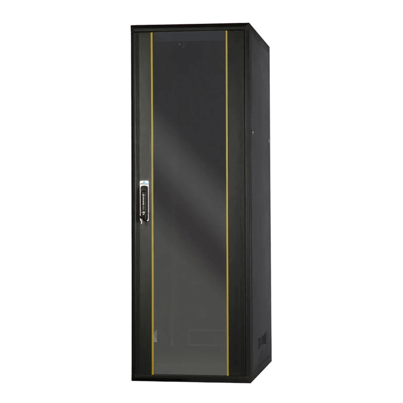 SERRACK STV-EFC-42U60100GS 42U 19" Floor Standing Server Rack Cabinet with Locking Tempered Glass Door