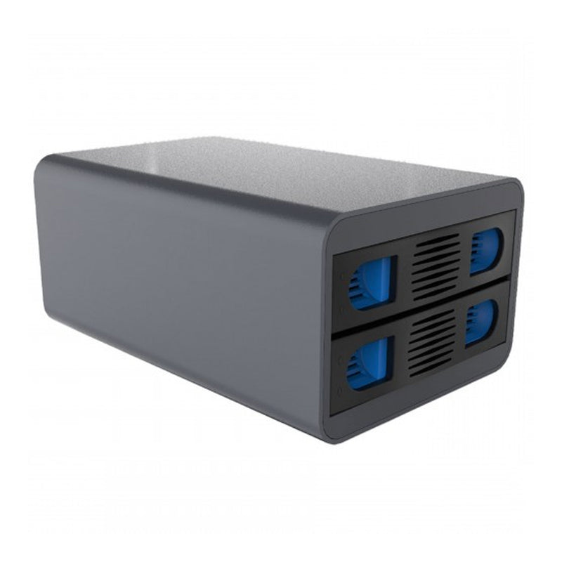 SYBA SY-ENC50124 USB 3.0 Dual 3.5" SATA Hard Drive Enclosure - Gray Aluminum Alloy