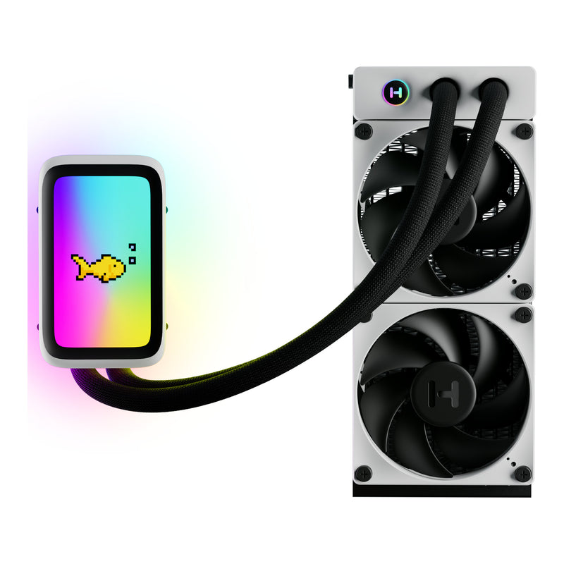 HYTE THICC Q60 240mm AIO Digital Processor Liquid Cooler with 5" Ultraslim IPS Display