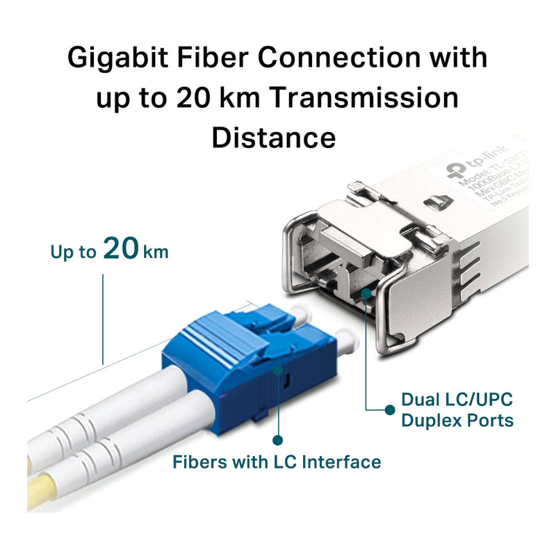 TP-Link TL-SM311LS Single-Mode Fiber MiniGBIC Gigabit SFP Module