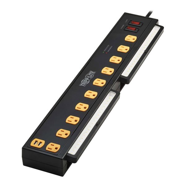 Tripp Lite Tripp Lite TLP1006USB 10-Outlet 2 USB Ports 1350 Joules Protect It! Surge Protector with Swivel Light Bars Default Title
