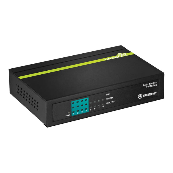 TRENDnet TRENDnet TPE-TG44G 8-Port GREENnet Gigabit PoE+ Switch - 4x PoE+ Default Title
