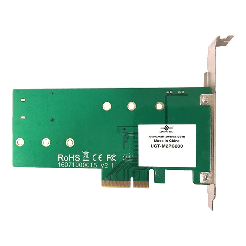 Vantec UGT-M2PC200 M.2 NVMe + M.2 SATA SSD PCIe X4 Adapter