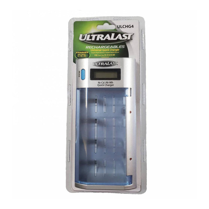 UltraLast ULCHG4 Universal Ni-Cd/Ni-Mh Quick Battery Charger - AA/AAA/C/D/9V