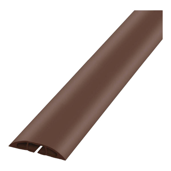 D-Line D-Line US/CC-2 6ft Single Channel Floor Cable Cord Cover - 0.63in x 0.31in - Brown Default Title
