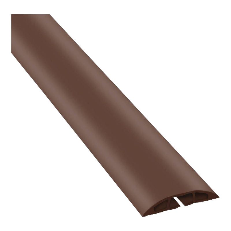 D-Line US/CC-2 6ft Single Channel Floor Cable Cord Cover - 0.63in x 0.31in - Brown