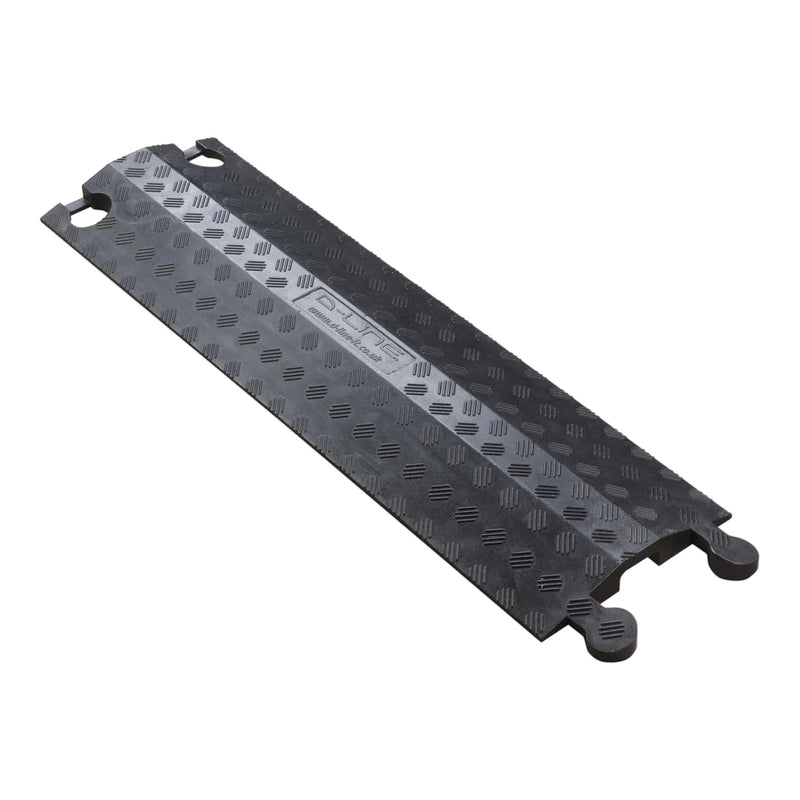 D-Line US/DO-2B765 Heavy Duty Single Channel Floor Cable Protector - 30in Length, 1.77in (W) x 0.78in (H) Cable Cavity - Black