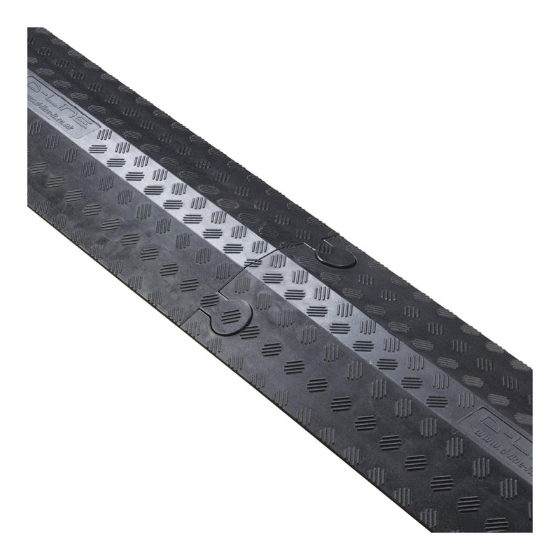 D-Line US/DO-2B765 Heavy Duty Single Channel Floor Cable Protector - 30in Length, 1.77in (W) x 0.78in (H) Cable Cavity - Black