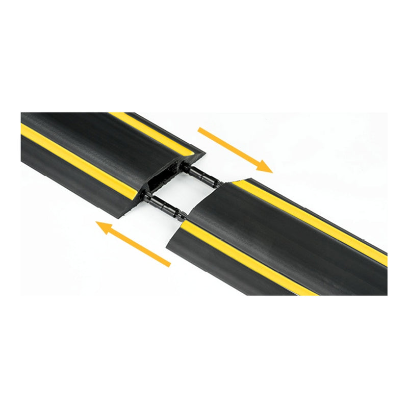 D-Line US/FC83H 6ft Medium Duty Floor Cord Cover - Black/Yellow