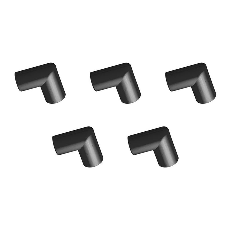 D-Line US/FLFB2010B-5PK 5-Pack 1/2" 90° Flat Bend Cable Raceway Accessory - Black