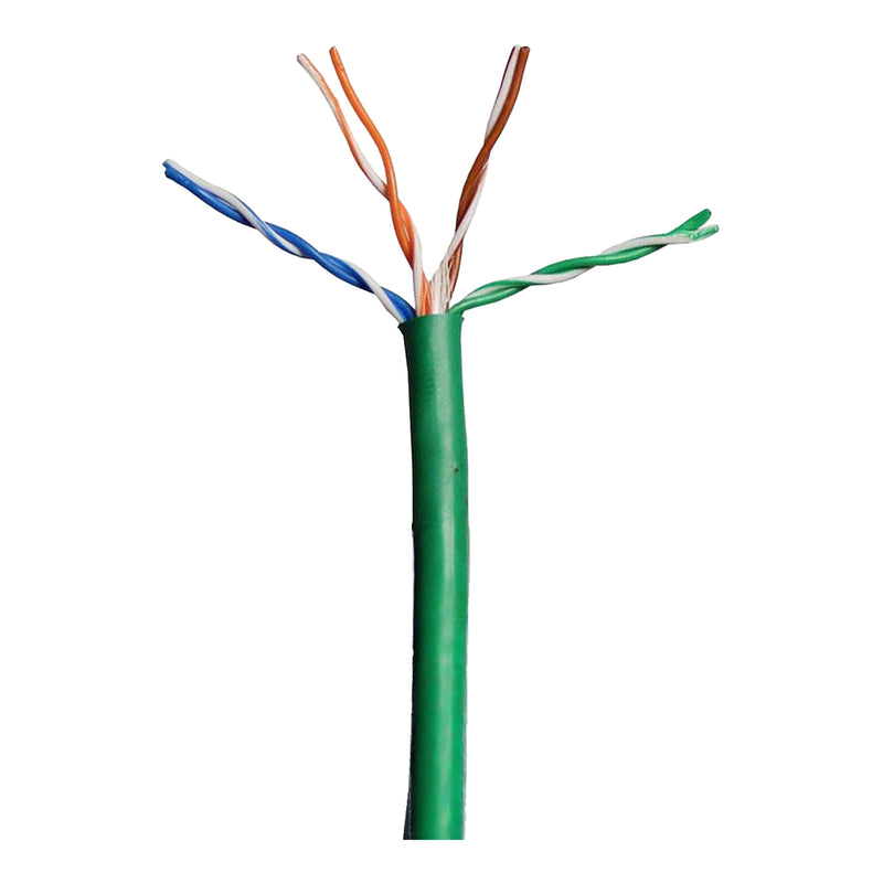 Altex Preferred MFG CAT5e 24AWG 4-Conductor Solid Copper Plenum Jacket Cable - Green - 1,000ft